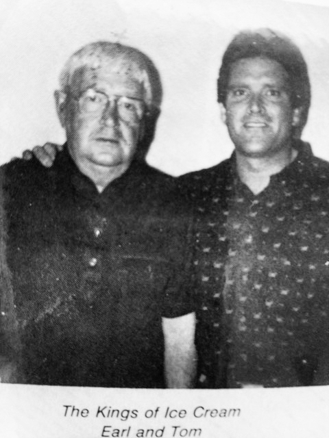 Earl, left, passed on the family ice cream business to his son, Tom, who opened a Lewes shop in 1981. SUBMITTED PHOTO